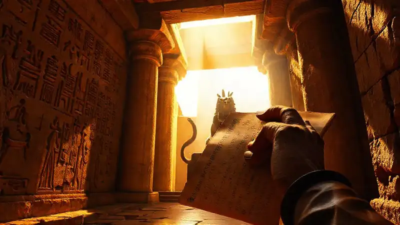 Ancient Egypt’s temple glows dramatically