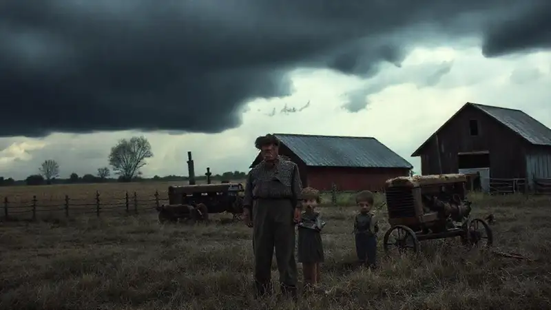 A grieving father mourns a lost farm